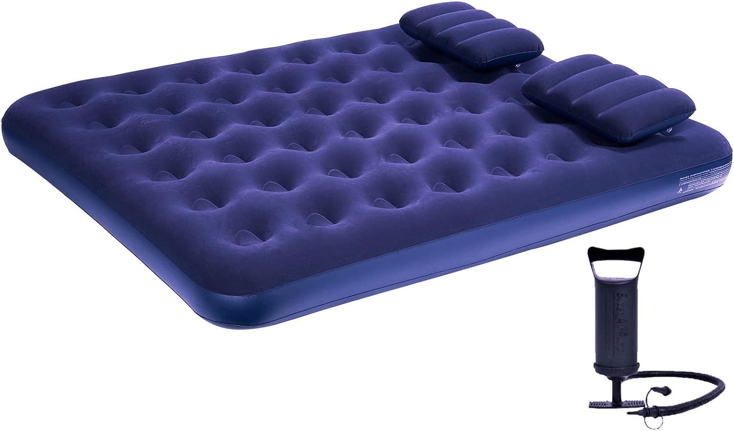 Camping Queen Size Camping Air Mattress Inflatable Bed with Pillow, Include Hand Pump table Mattress