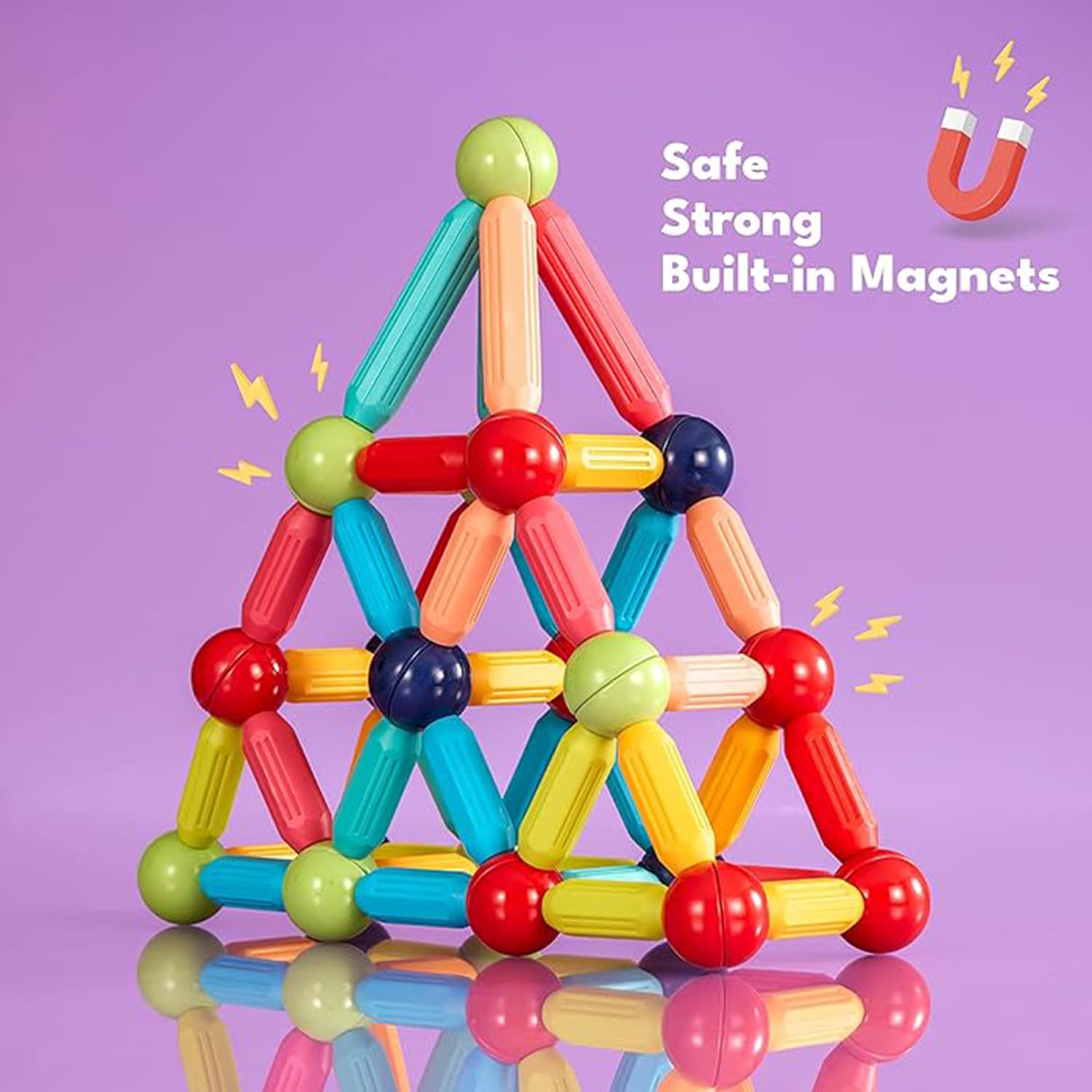 42 Pcs Magnetic Building Sticks