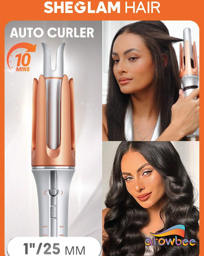 Automatic Curling Iron 1 inch with 3 Temperatures Fast Heating, 2-Way Rotation.