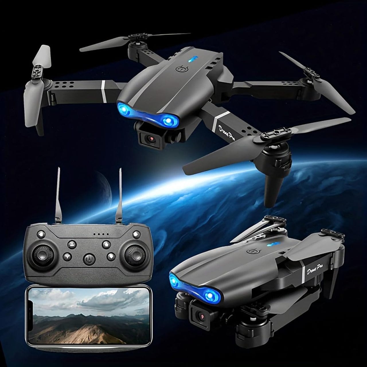 Smart GPS Camera Drone PRO 8K Drone – Dual Camera, 5G GPS & Battery – طائرة الدرون