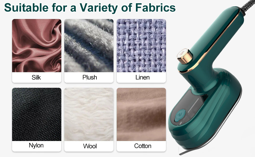 Mini Iron, Portable Handheld Steam Iron, Travel Iron Steamer for Clothes, Handheld Mini Garment Steamer for Home Travel Business