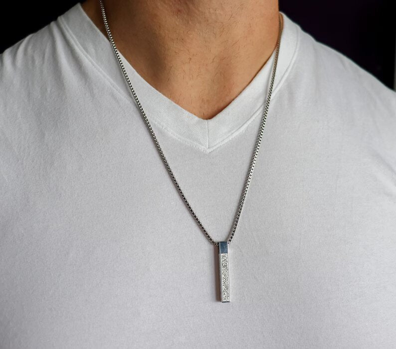 Ayatul Kursi Necklace Unisex, Protect Touchwood, Ayat Al-Kursi, Quran Verse,