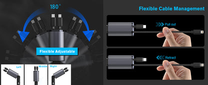 4 in 1 Retractable Charger