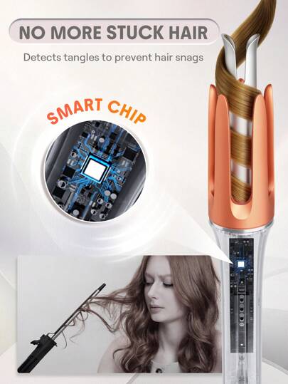 Automatic Curling Iron 1 inch with 3 Temperatures Fast Heating, 2-Way Rotation.