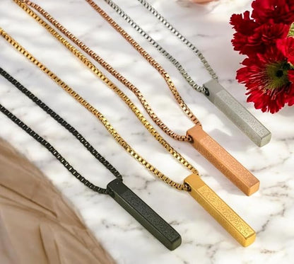 Ayatul Kursi Necklace Unisex, Protect Touchwood, Ayat Al-Kursi, Quran Verse,