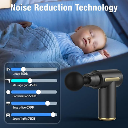 Mini Massage Gun,Muscle Gun,Massage Gun Deep Tissue Massager,LCD Touch Screen,Type-C Percussion Muscle Massager
