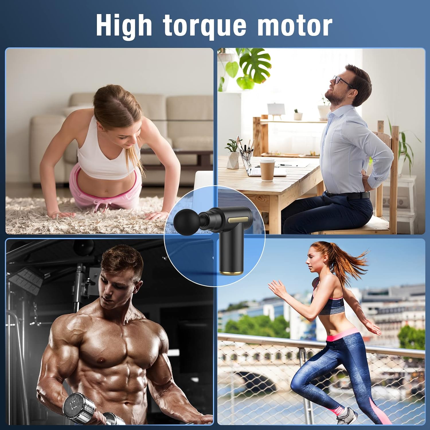 Mini Massage Gun,Muscle Gun,Massage Gun Deep Tissue Massager,LCD Touch Screen,Type-C Percussion Muscle Massager