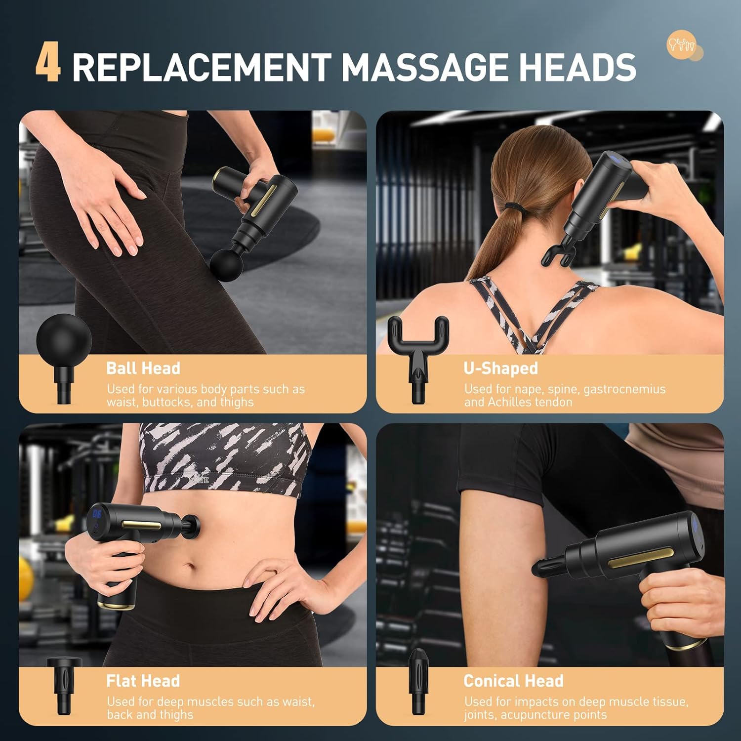 Mini Massage Gun,Muscle Gun,Massage Gun Deep Tissue Massager,LCD Touch Screen,Type-C Percussion Muscle Massager