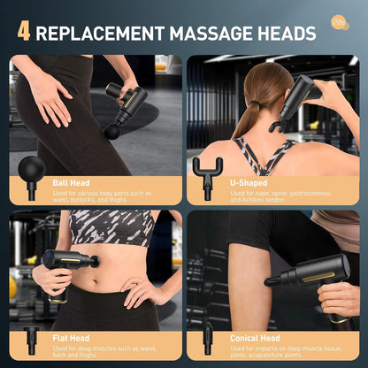 Mini Massage Gun,Muscle Gun,Massage Gun Deep Tissue Massager,LCD Touch Screen,Type-C Percussion Muscle Massager