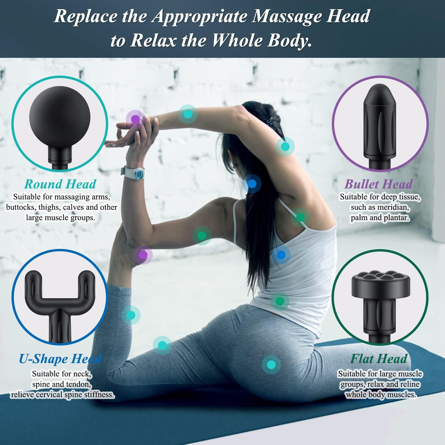 Mini Massage Gun,Muscle Gun,Massage Gun Deep Tissue Massager,LCD Touch Screen,Type-C Percussion Muscle Massager