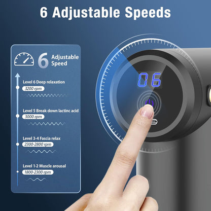 Mini Massage Gun,Muscle Gun,Massage Gun Deep Tissue Massager,LCD Touch Screen,Type-C Percussion Muscle Massager