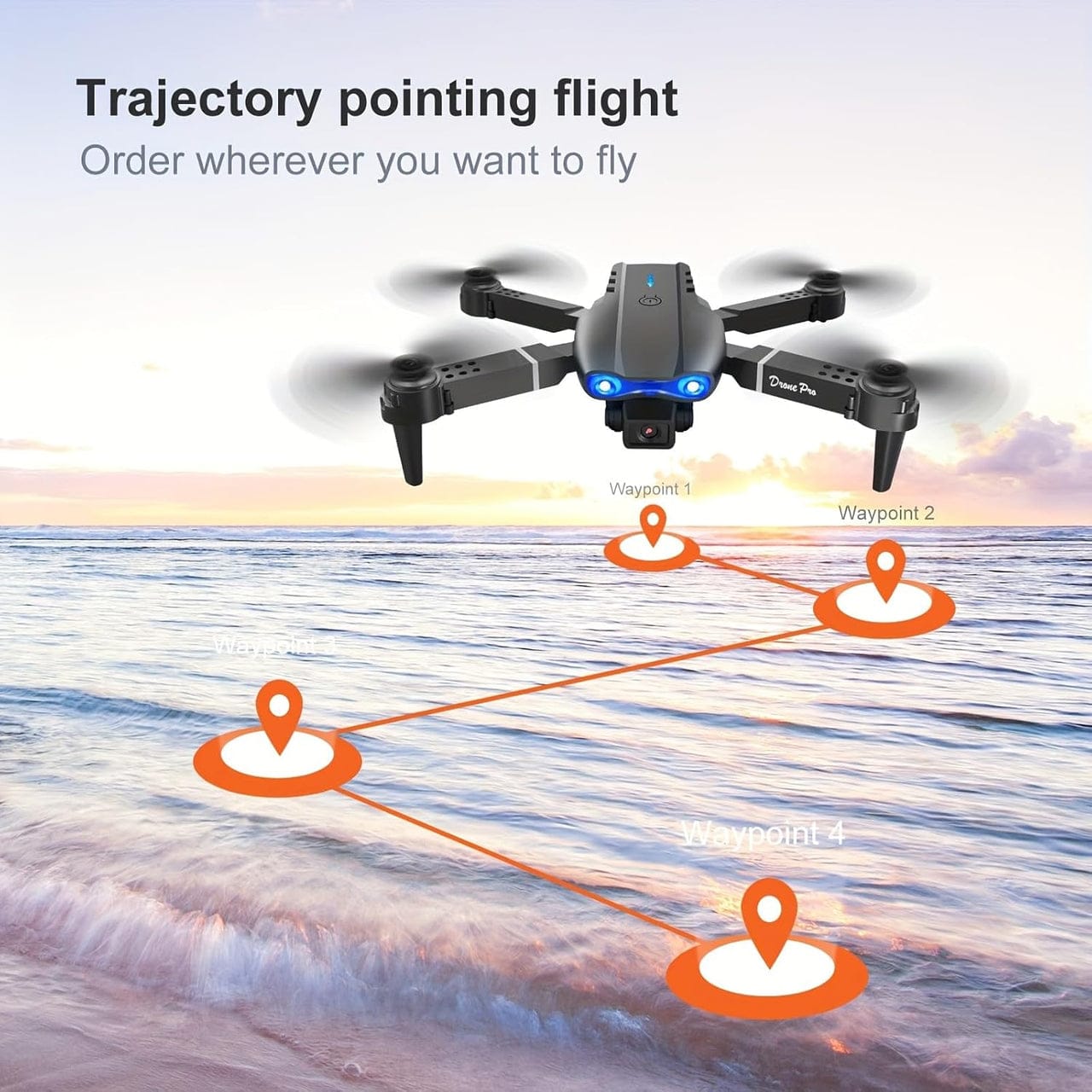 Smart GPS Camera Drone PRO 8K Drone – Dual Camera, 5G GPS & Battery – طائرة الدرون