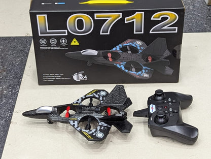 L0712 RC Aeroplan with LED Lights, 80m Range, USB Charging, Children, and Adults, Indoor/Outdoor Flying Toy